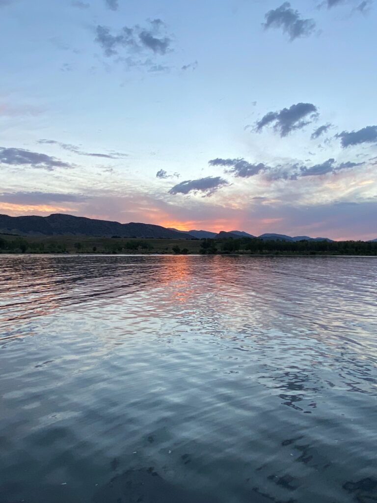 Sunset at the Chatfield Lake taken by Karen